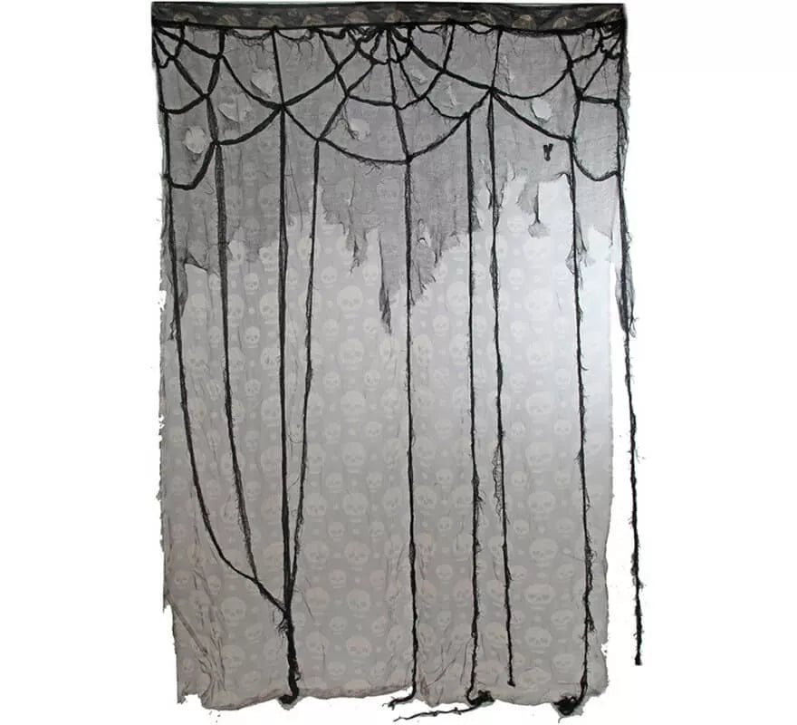 Translation missing: it.Cortina con Telarañas y Calaveras 160 x 200 cm
