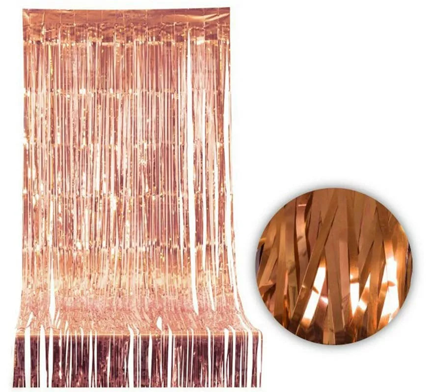 Translation missing: it.Cortina de Flecos color oro champagne de 100x200 cm