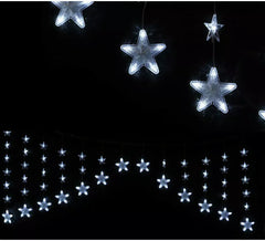 Cortina Estrellas 136 Led Blanco 150 x