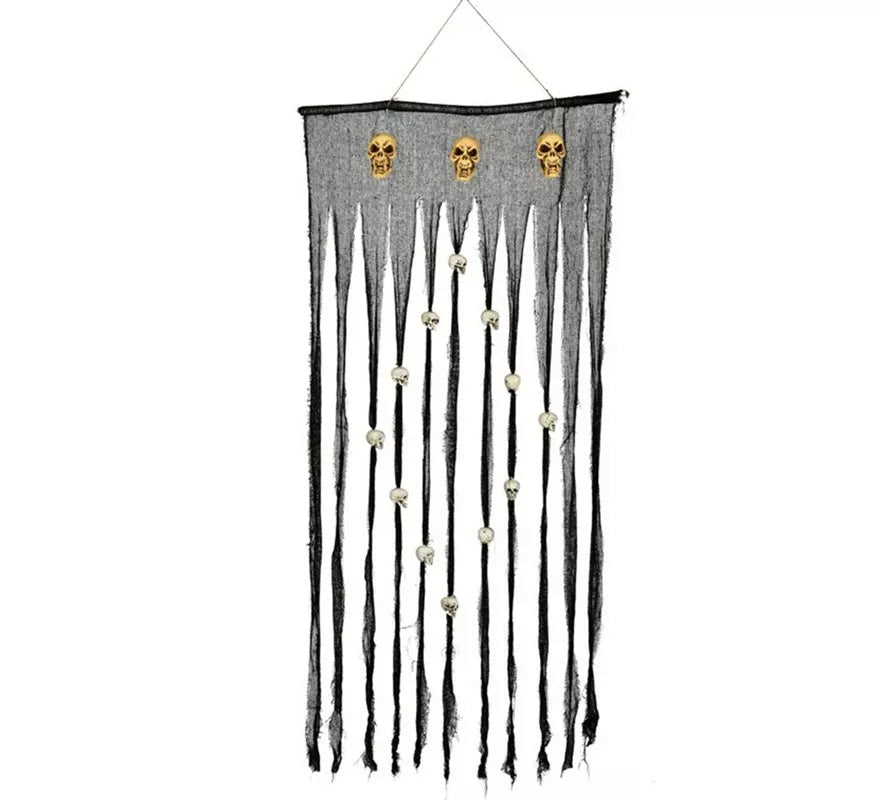 Translation missing: it.Cortina Gris con Calaveras 90X180 Cm