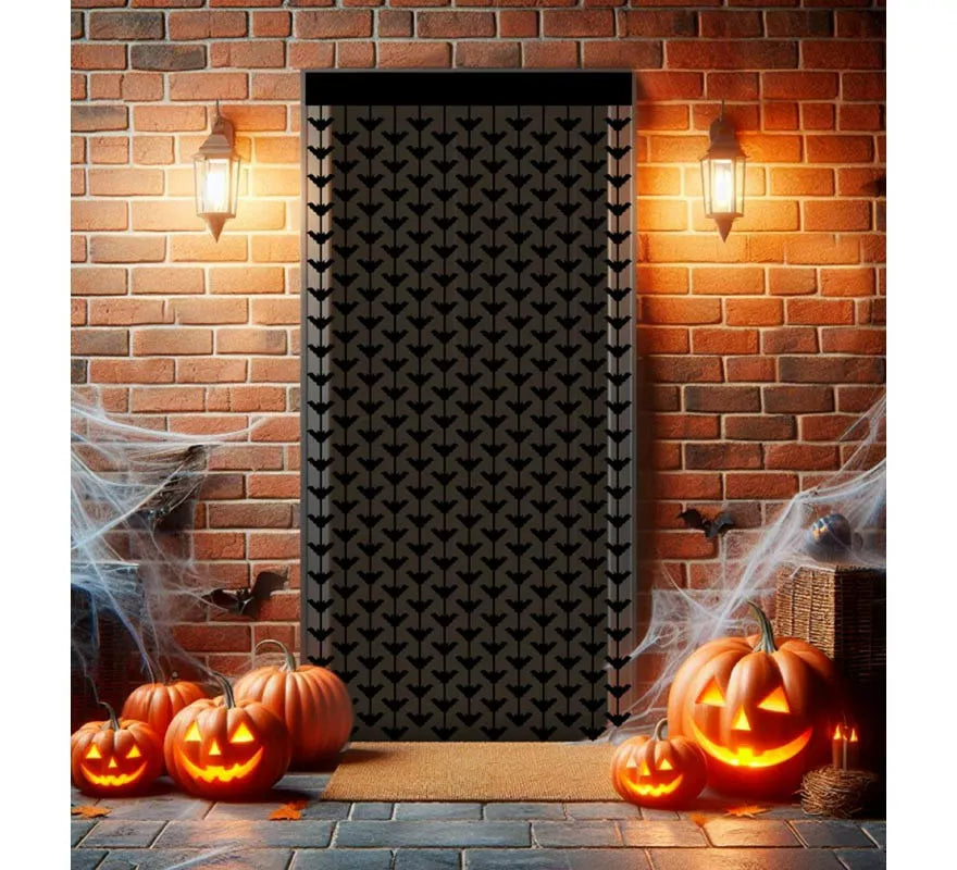 Translation missing: it.Cortina Halloween de Murciélagos negros de 1x2 m