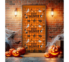 Tenda a quadretti Fantasmi Happy Halloween 1x2 m