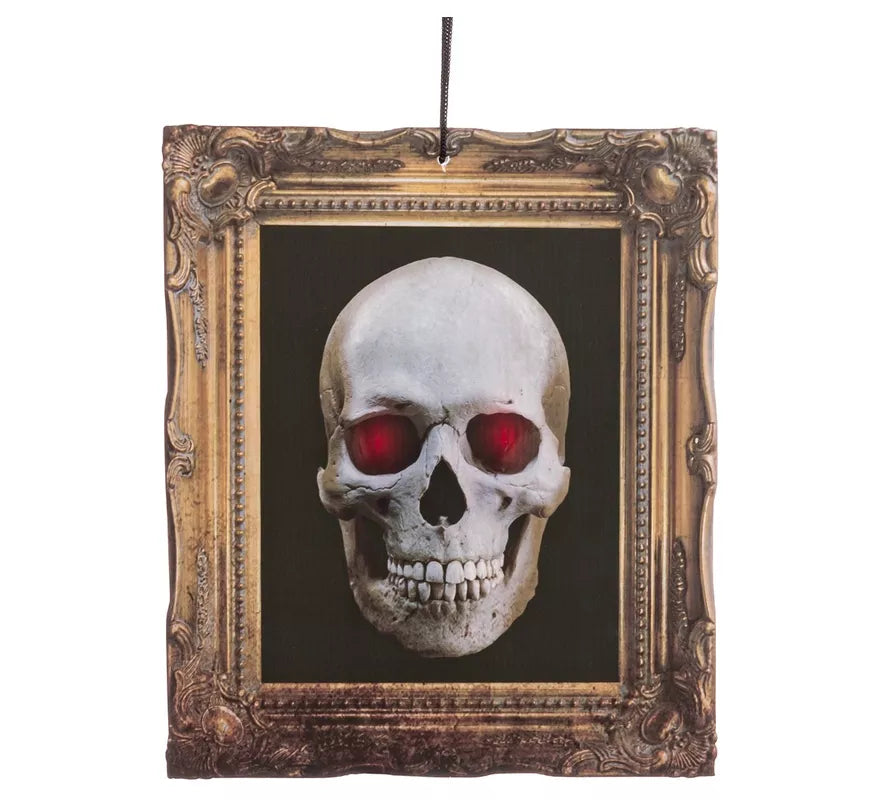 Translation missing: it.Cuadro de Calavera con Luz de 27,5x32,5 cm
