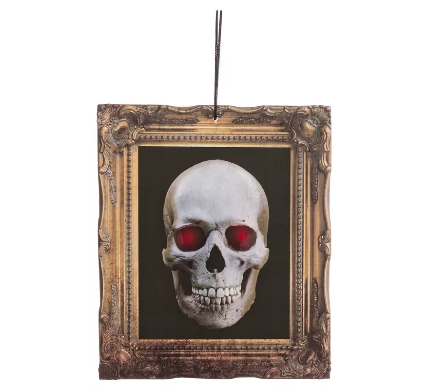 Translation missing: it.Cuadro de Calavera con Luz de 27,5x32,5 cm