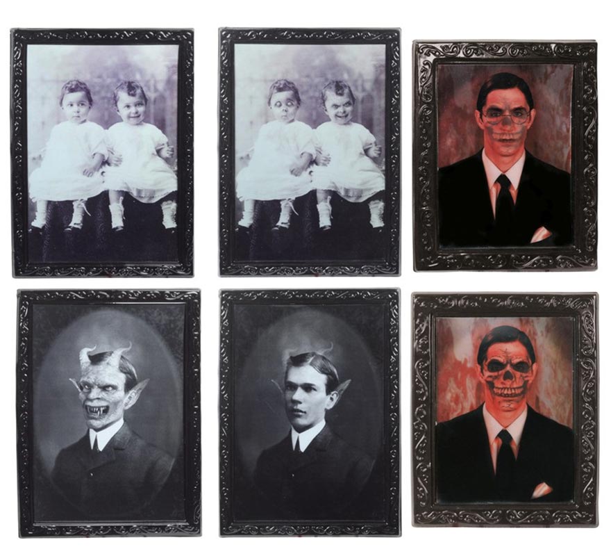 Cuadros de Terror para Halloween de 48x35 cm. 2 surtidos