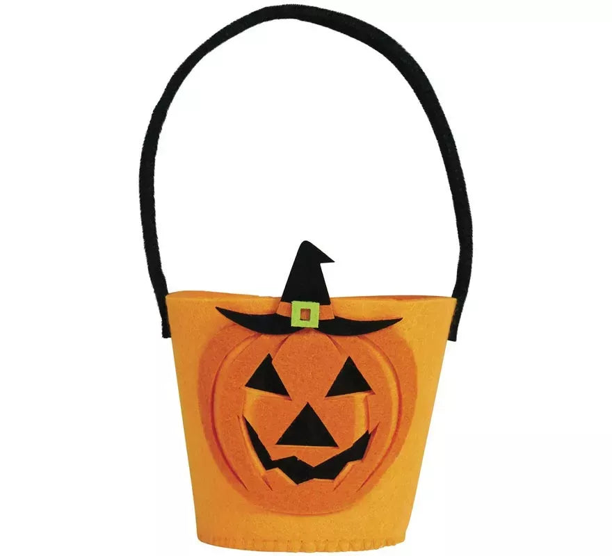Cubo Calabaza de Fieltro 12x10 cm