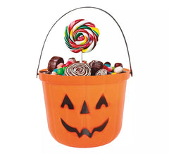 Secchio zucca in plastica da 15 cm per Halloween