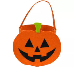 Cubo Calabaza naranja de Fieltro 21x19x22 cm