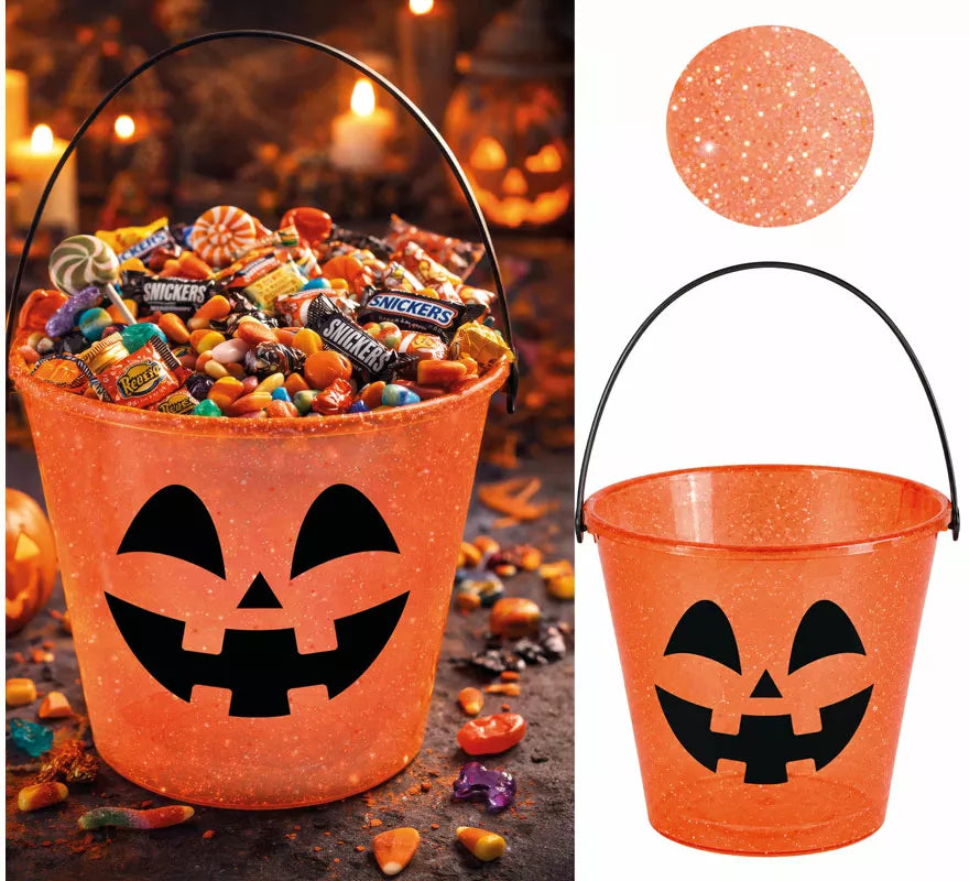 Translation missing: it.Cubo Glitter Calabaza de 16x17,5 cm