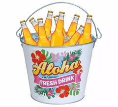 Cubo Aloha in metallo 19x23 cm