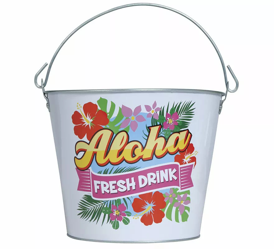 Cubo Metal Aloha de 19x23 cm