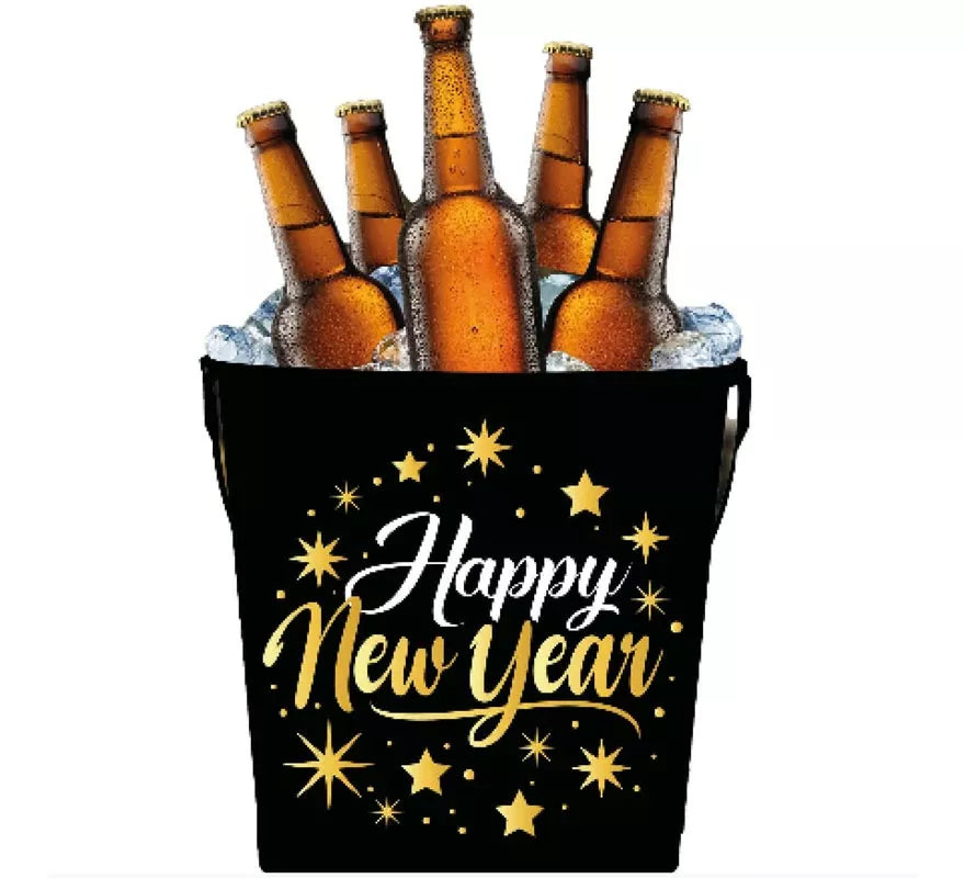 Translation missing: es.Cubo Metal Happy New Year de 19x23 cm