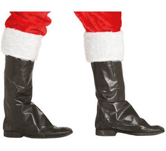 Copre stivali neri di babbo natale