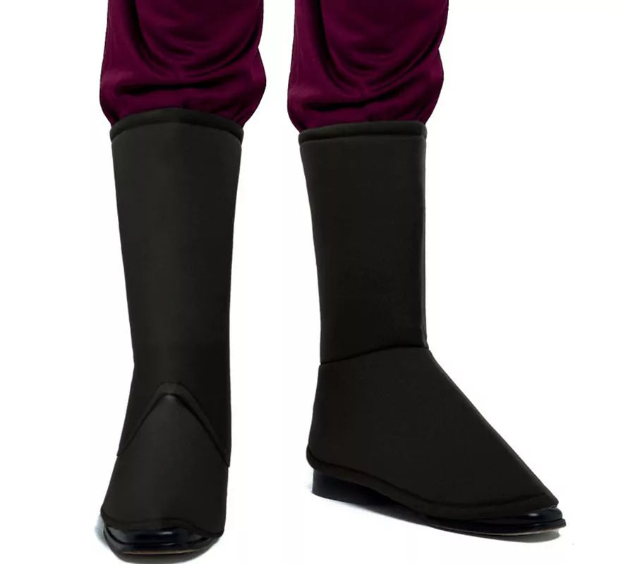 Translation missing: es.Cubrebotas Medievales negro adulto