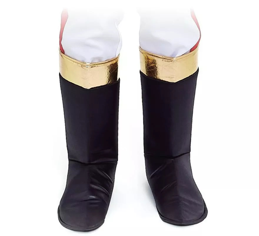 Translation missing: it.Cubrebotas negras con ribete dorado para adultos