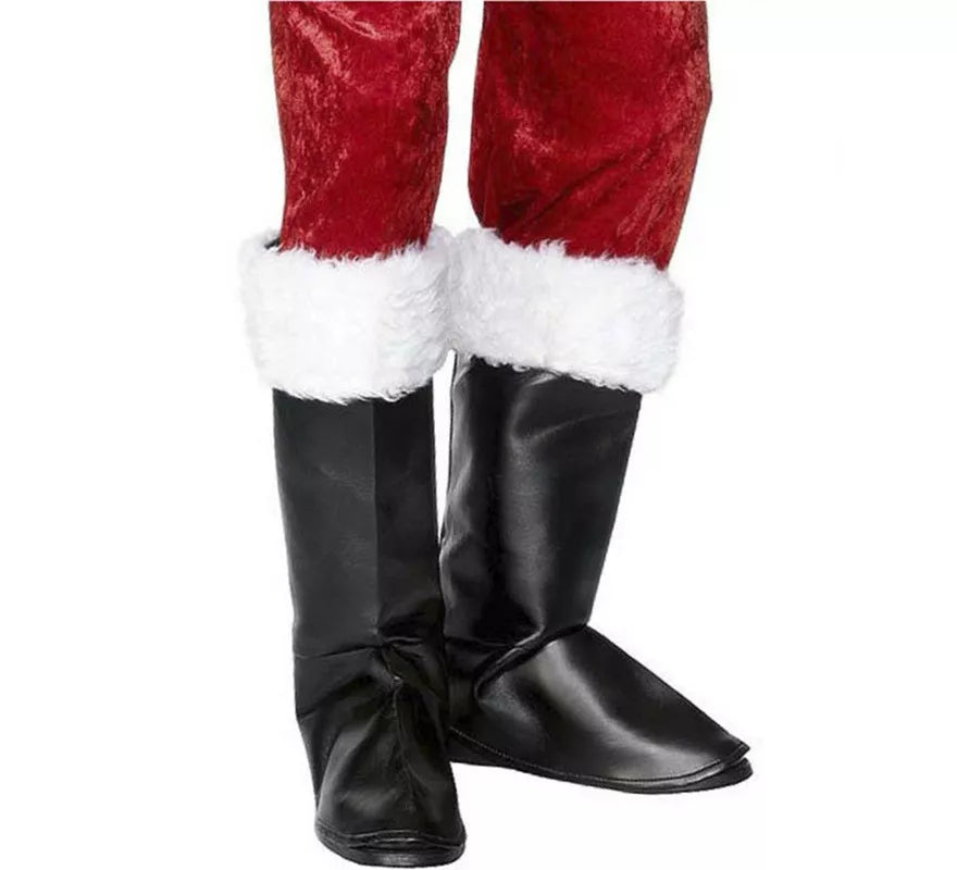 Translation missing: es.Cubrebotas Negras para Papá Noel Infantil de 30 cm