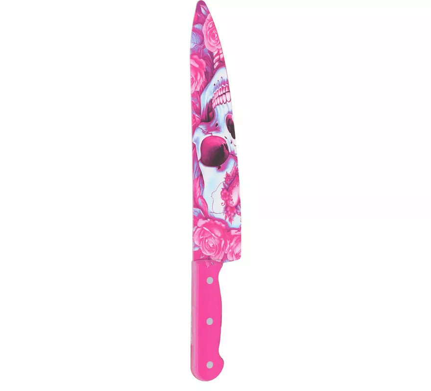 Translation missing: it.Cuchillo Calavera Rosa de 37 cm