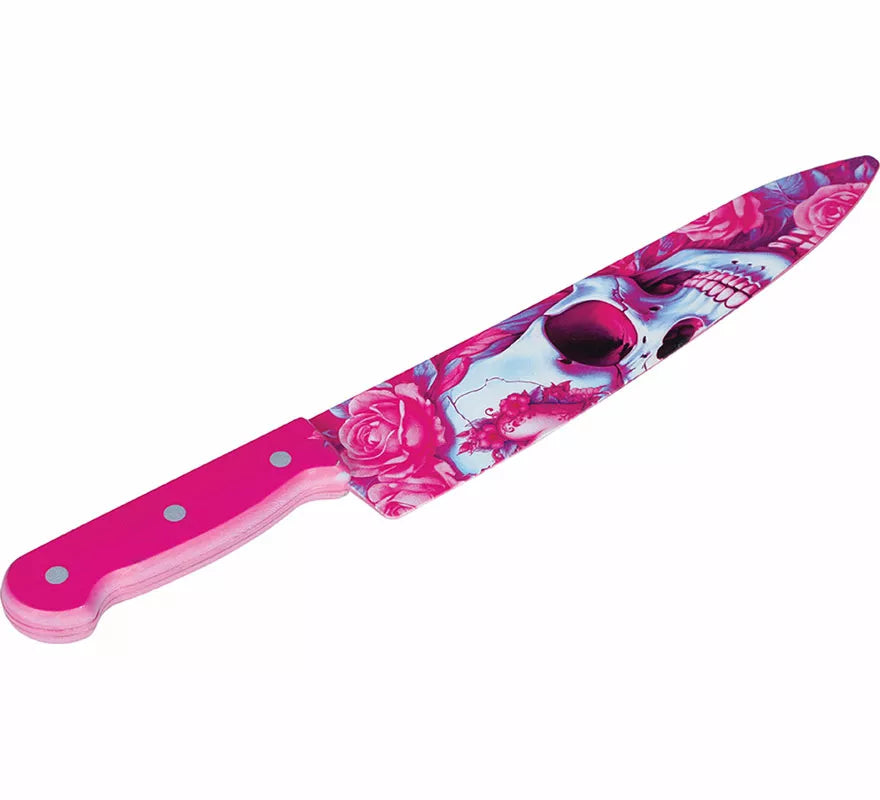 Translation missing: it.Cuchillo Calavera Rosa de 37 cm