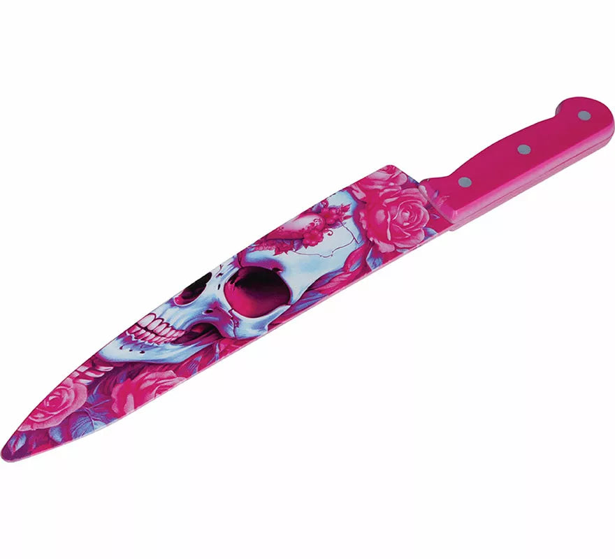 Translation missing: it.Cuchillo Calavera Rosa de 37 cm