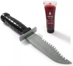 Coltello da 14 cm con flacone di sangue da 10 ml