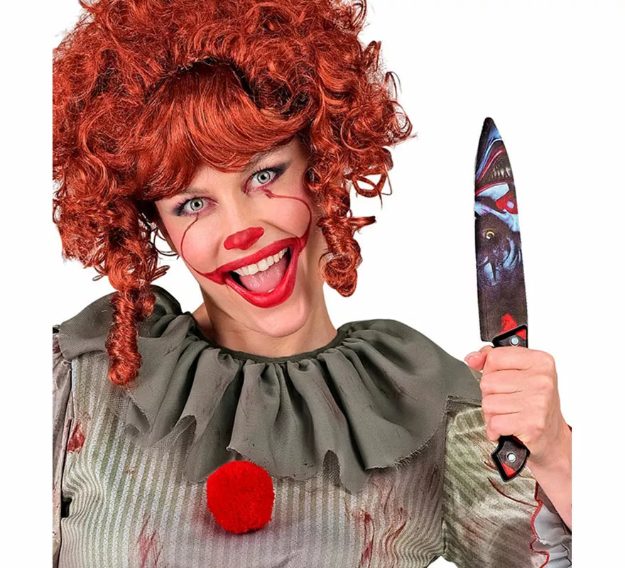 Translation missing: es.Cuchillo Payaso de Terror de 31 cm con diseño en ambas caras