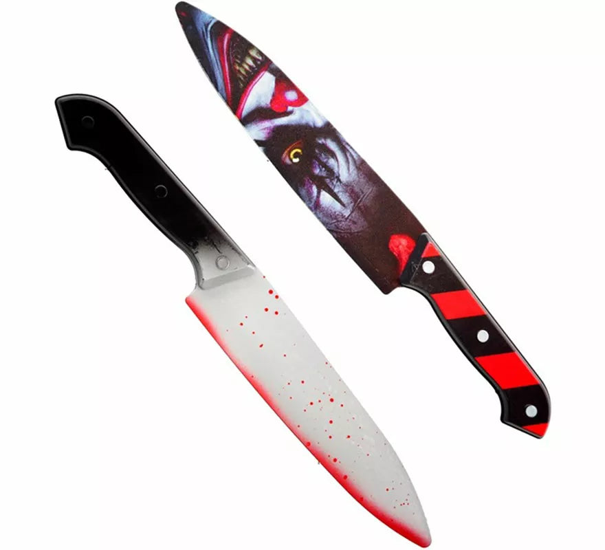 Translation missing: es.Cuchillo Payaso de Terror de 31 cm con diseño en ambas caras