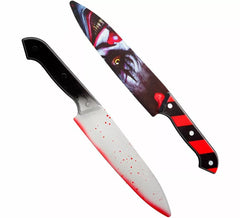 Coltello da clown horror da 31 cm con design a doppia faccia
