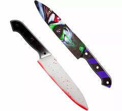 Coltello da clown che ride da 31 cm con disegno su entrambi i lati