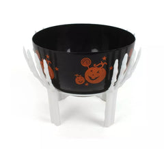 Ciotola nera con base bracci scheletrici 26x18 cm