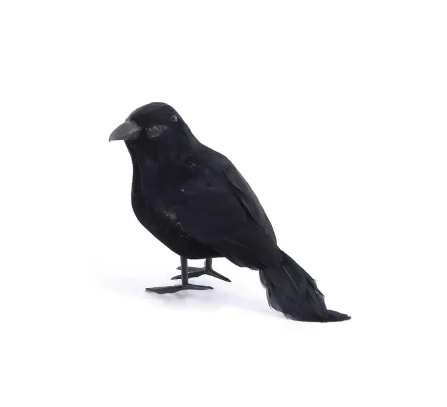 Translation missing: es.Cuervo plumas largas negro de 14 cm