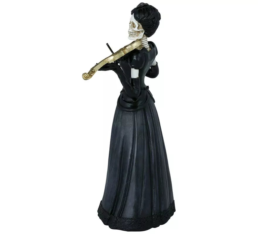 Dama Esqueleto con Violín de Resina de 26x15 cm