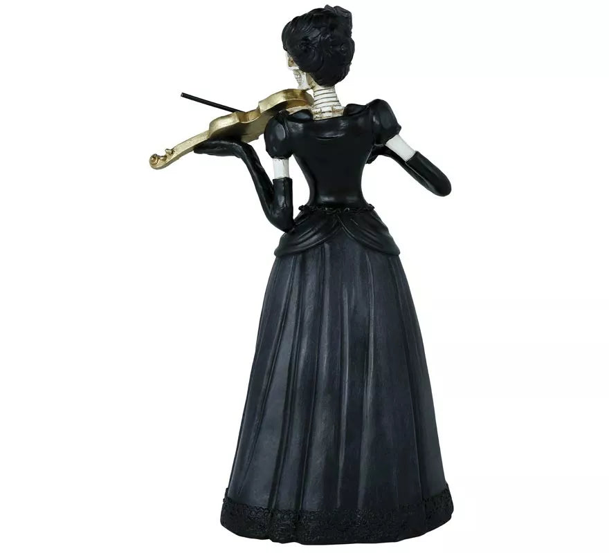 Translation missing: it.Dama Esqueleto con Violín de Resina de 26x15 cm