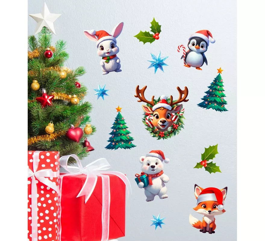 Decoración Adhesivo Pared Navidad de 25x70 cm.