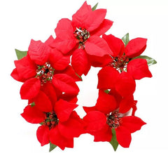 Decoración Puerta de Poinsettia 25 cm