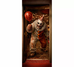 Decorazione per porta Clown Killer 80x180 cm