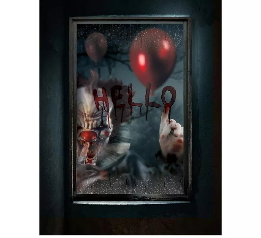 Translation missing: it.Decoración Ventana Payaso Asesino de 80x120 cm