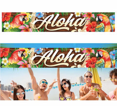 Decorazione estiva Aloha realizzata in tessuto 290x150 cm