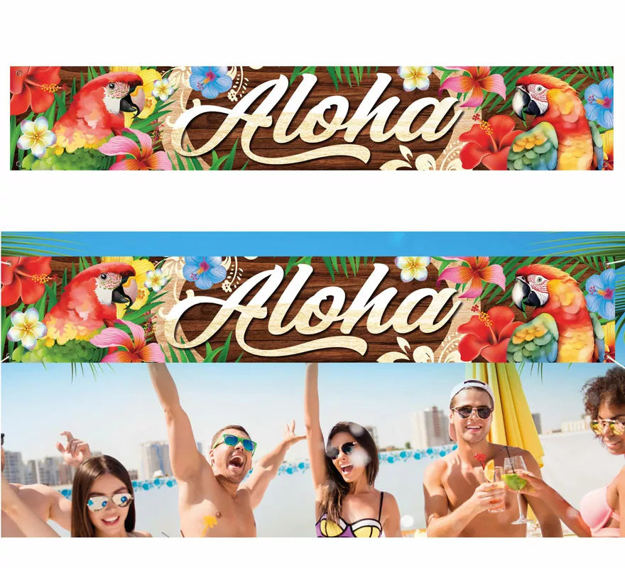 Translation missing: it.Decoración Verano Aloha de tela de 290x150 cm