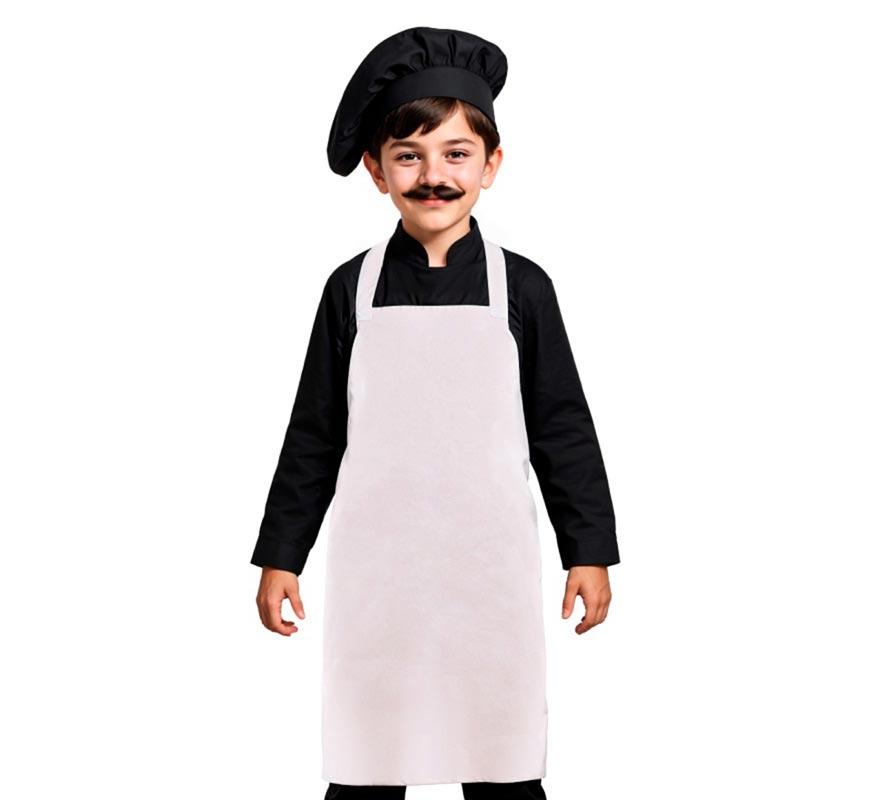 Translation missing: it.Delantal de Chef blanco clásico infantil