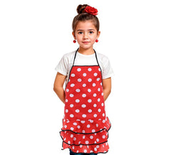 Grembiule da flamenco a pois bianchi per bambini
