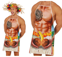 Grembiule hawaiano muscoloso per adulto