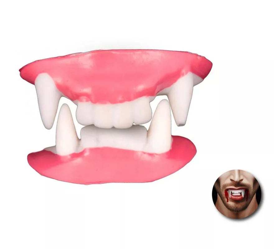 Translation missing: it.Dentadura de Vampiro Colmillos blancos adulto