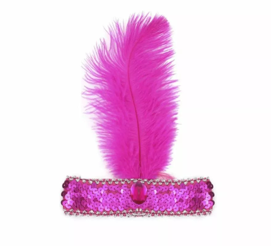 Translation missing: it.Diadema Charlestón con Pluma y Lentejuelas en varios colores