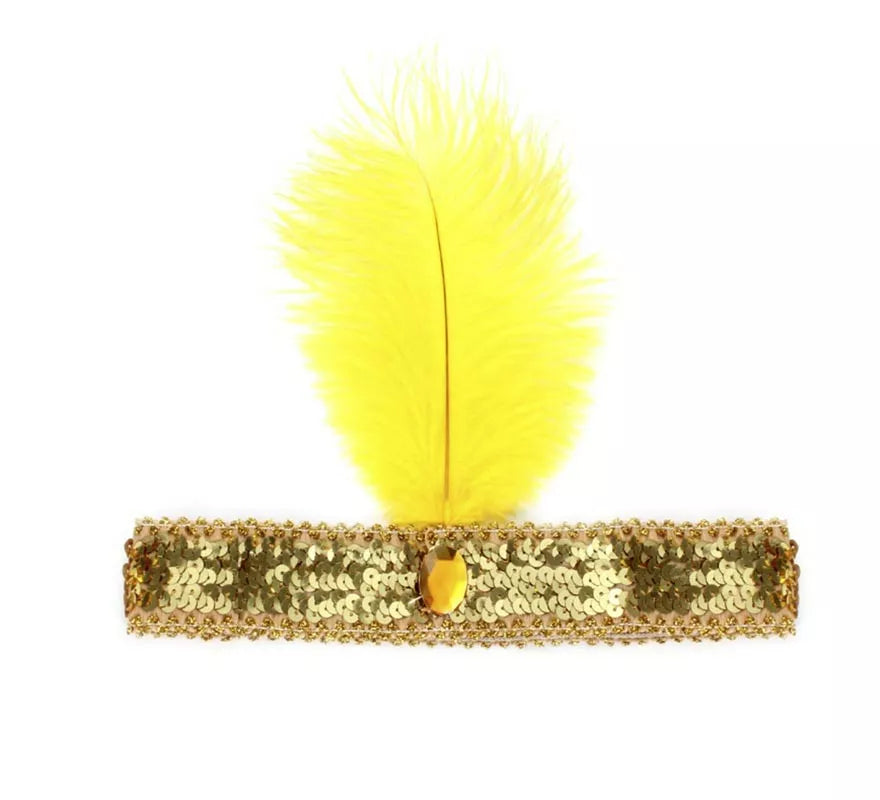Translation missing: it.Diadema Charlestón con Pluma y Lentejuelas en varios colores