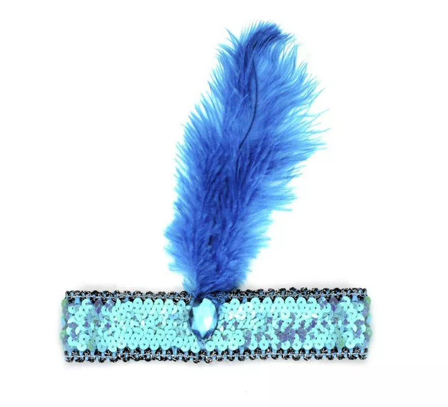 Translation missing: it.Diadema Charlestón con Pluma y Lentejuelas en varios colores