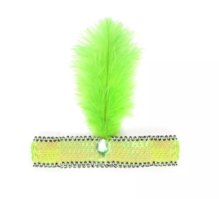 Translation missing: it.Diadema Charlestón con Pluma y Lentejuelas en varios colores