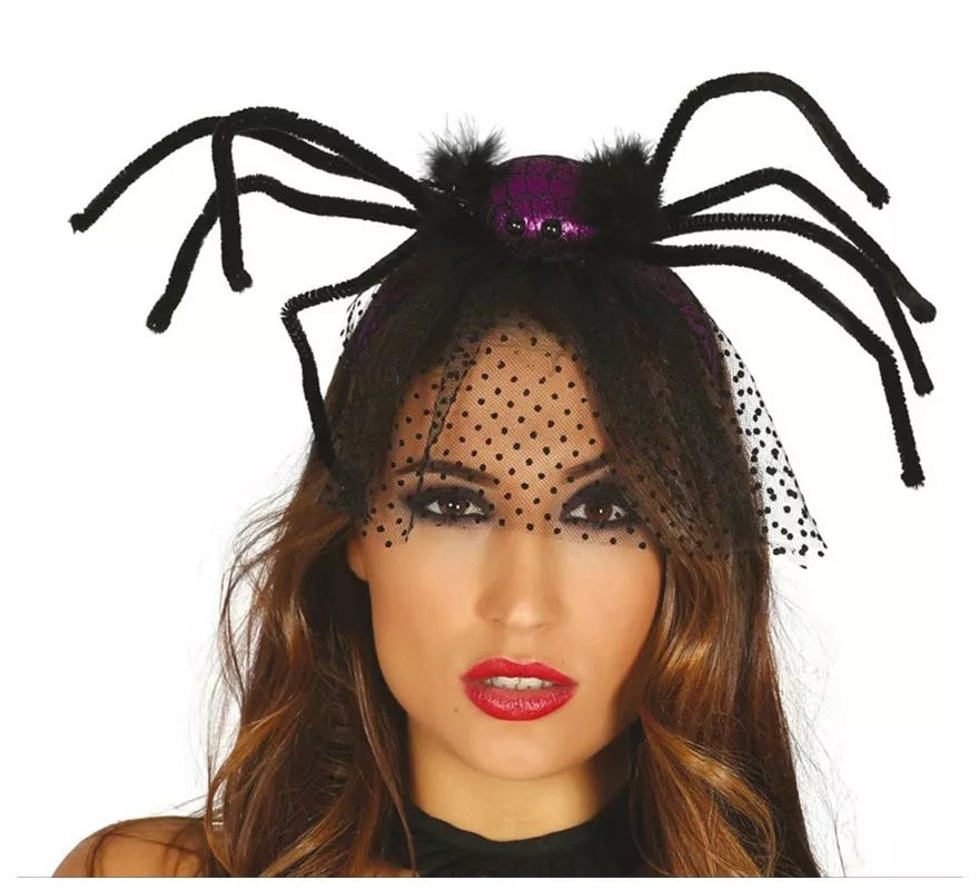 Translation missing: it.Diadema con Araña Lila y Velo