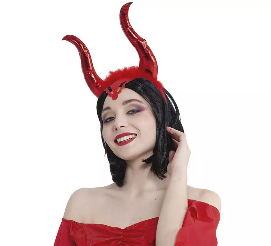 Translation missing: es.Diadema con Cuernos de Bruja Malvada Roja