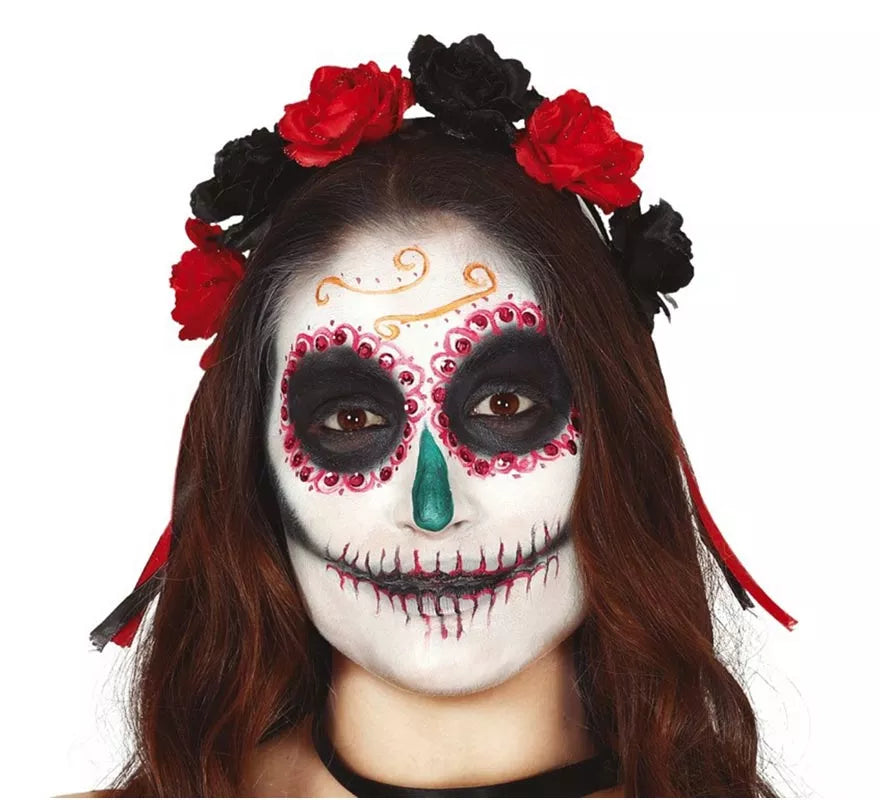 Translation missing: es.Diadema con Flores Rojas y Negras