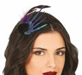 Diadema con Mano, Pluma y Rosa Negra